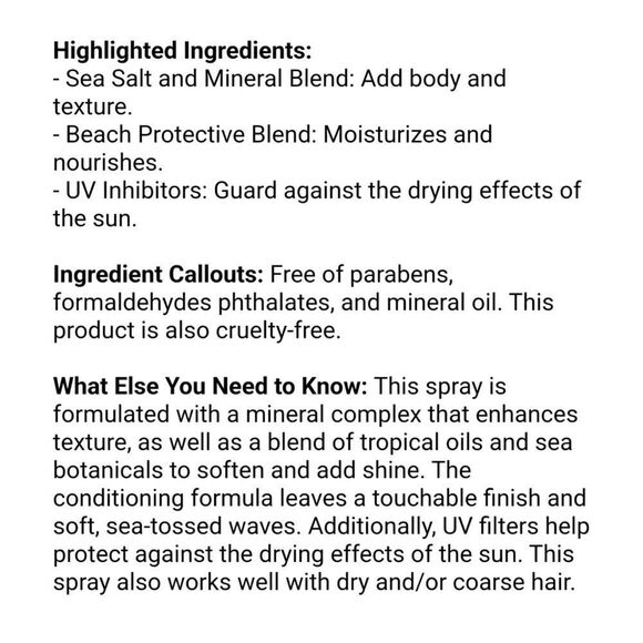 Bumble and Bumble Volumizing Surf Infusion Sea Salt Wave & Texturizing Spray - Picture 4 of 12